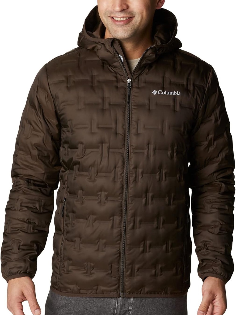 Columbia Delta Ridge Men’s Hooded Down Jacket Brown XL